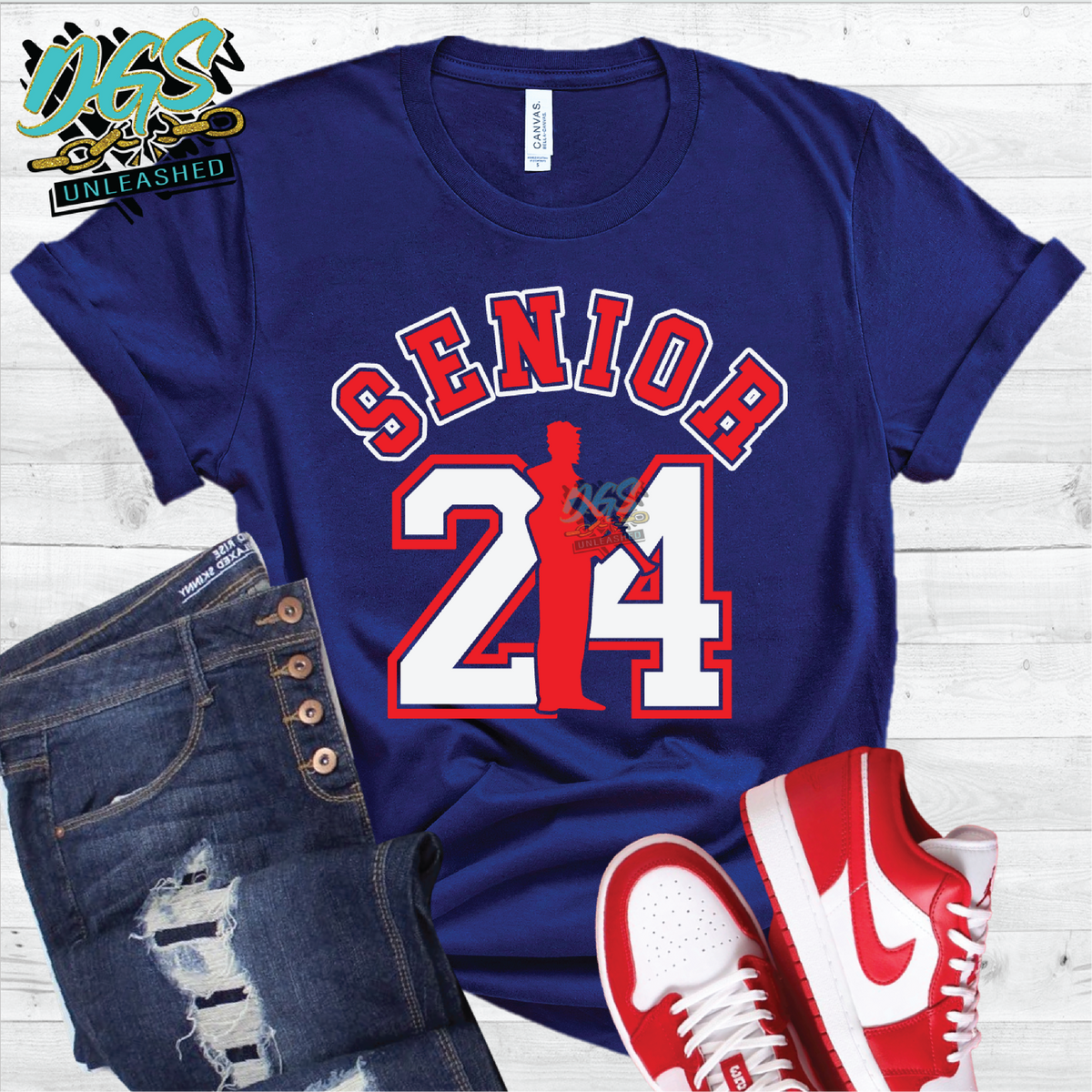 Red white and sales blue jordans 218