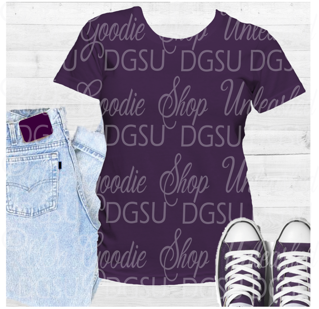 Purple Ladies Tee Mockup