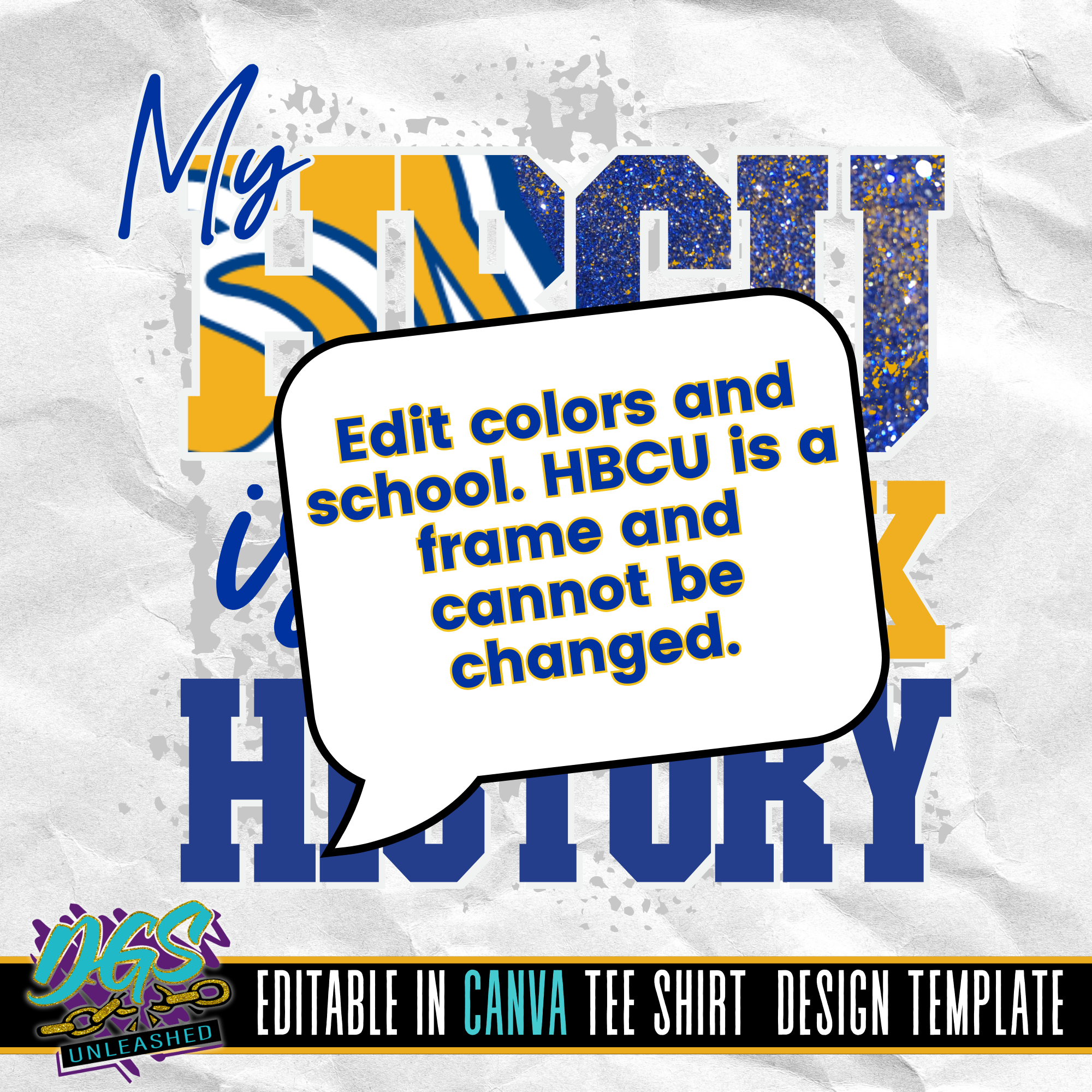 My HBCU is Black History Frame Editable Canva Template – Da Goodie Shop ...