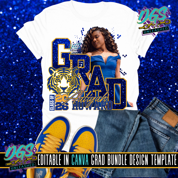 2026 Diagonal Grad Editable Canva Template