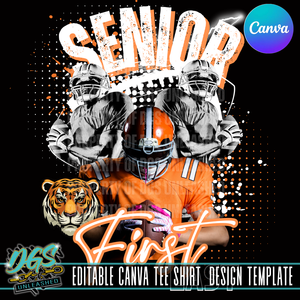 Senior Night Sport Editable Canva Template