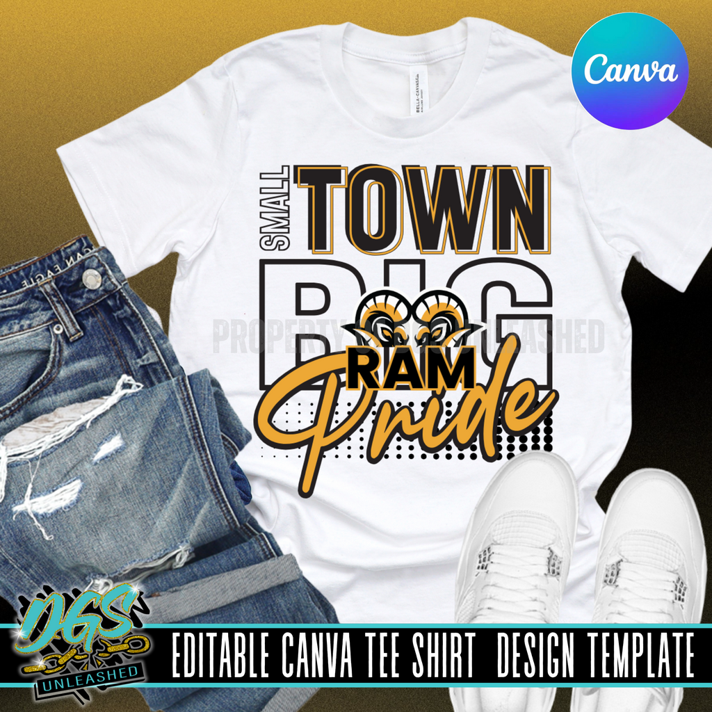 Small Town Big Spirit/Pride Editable Canva Template