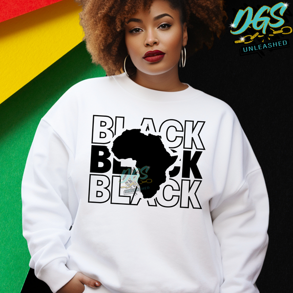 Black on Repeat-Black (SCREEN PRINT TRANSFER ONLY!!)