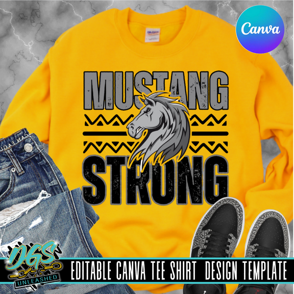 Mascot Strong Editable Canva Template