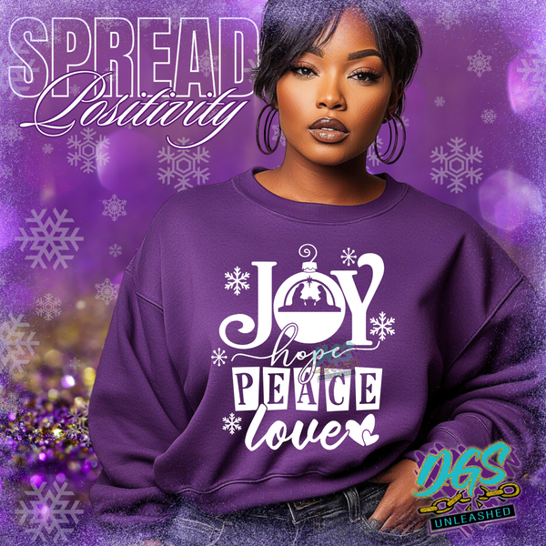 Joy Hope Peace Love SVG, DXF, PNG, and EPS Digital Files