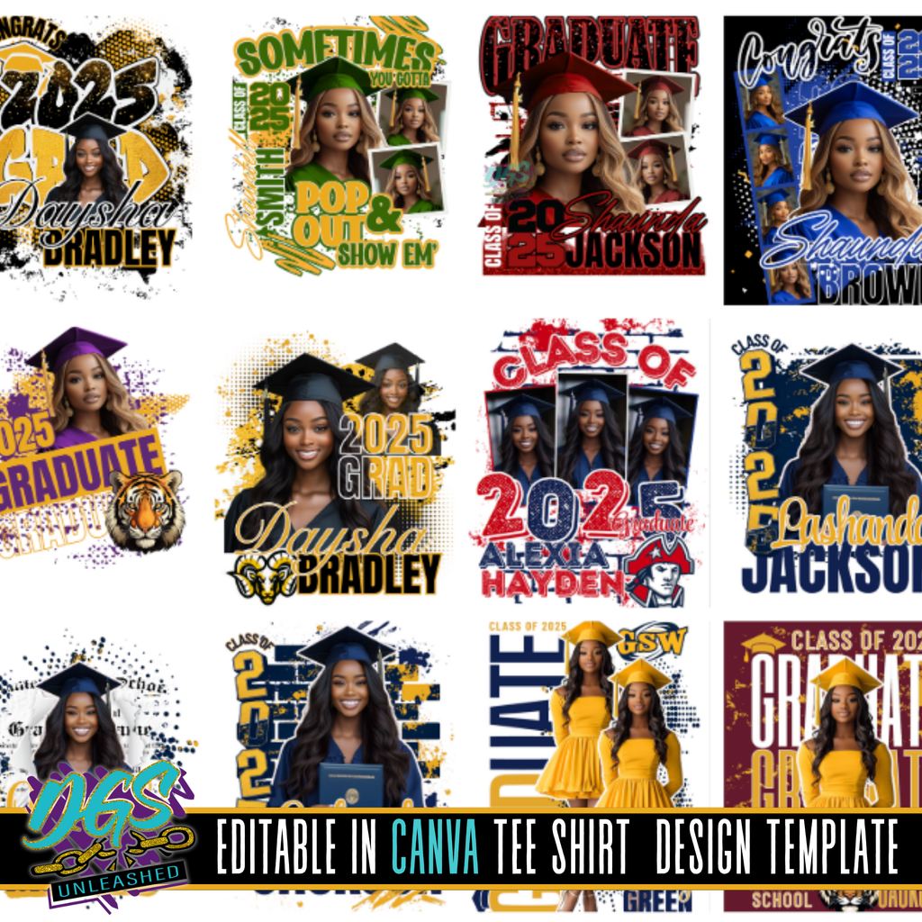 2025 GRAD BUNDLE Editable Canva Template