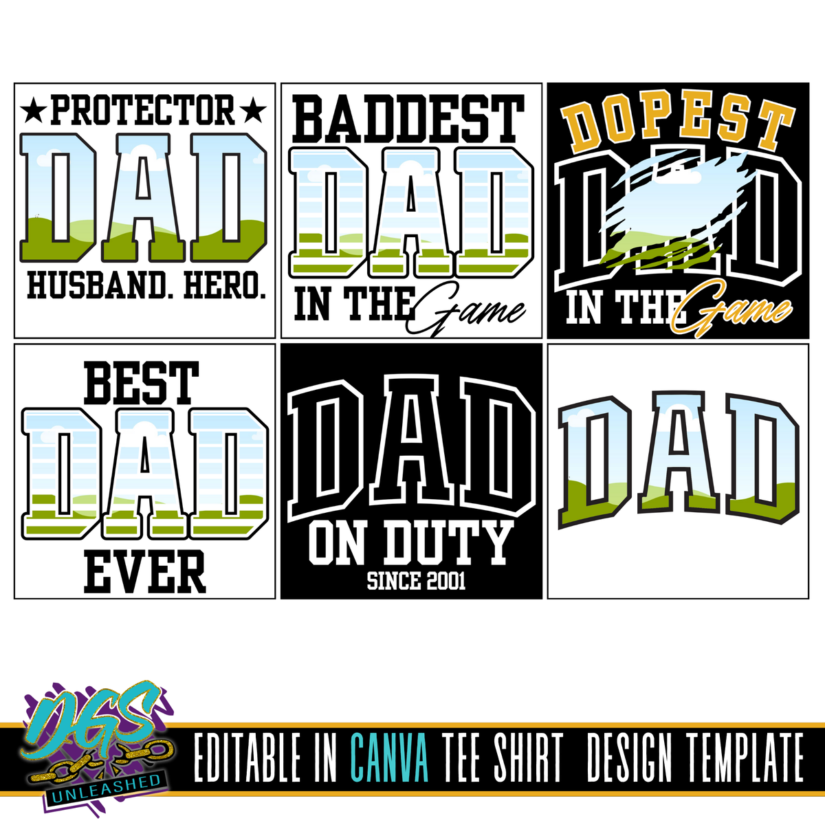 2025 DAD Frame Editable Canva Template – Da Goodie Shop Unleashed