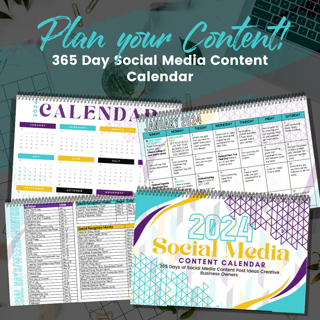 365 Day Social Media Content Calendar for 2024