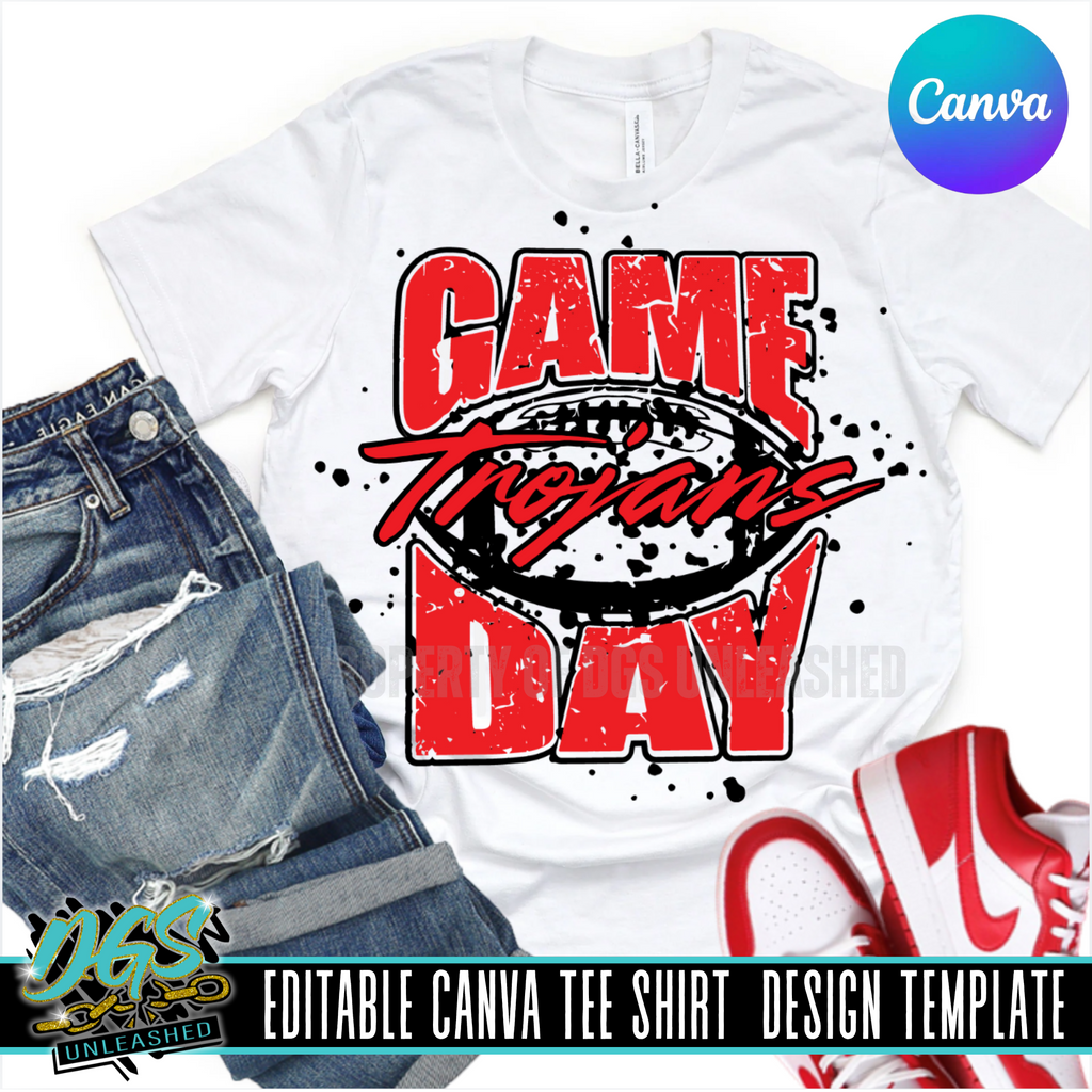 Game Day Editable Canva Template