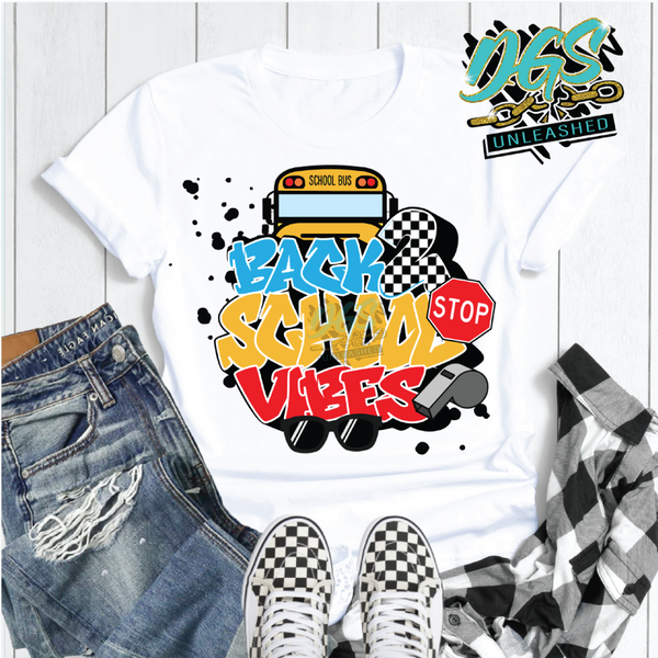 Back to School Vibes BUS PNG Instant Digital Download