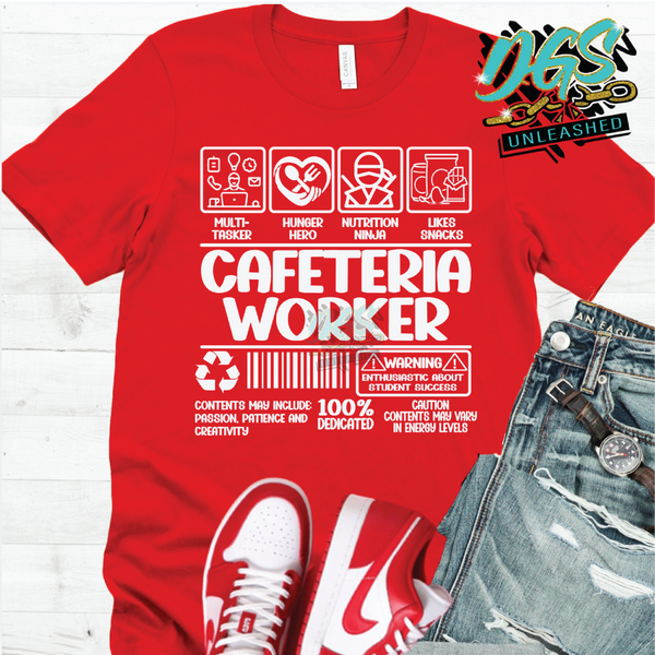 Cafeteria Worker Label SVG, DXF, PNG, and EPS Cricut-Silhouette Instant Digital Download