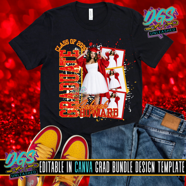 2026 Graduate Column Editable Canva Template