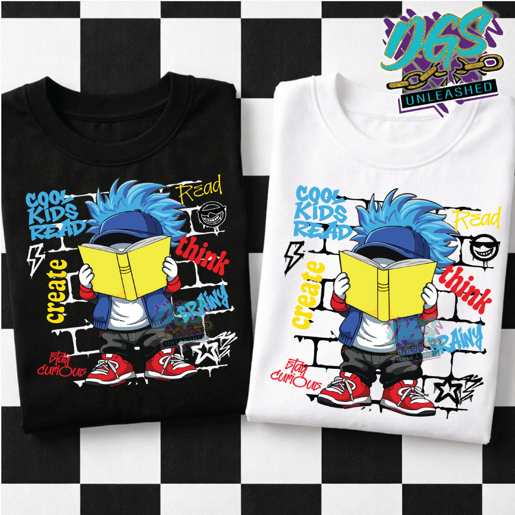 Cool Kids Read PNG Instant Digital Download