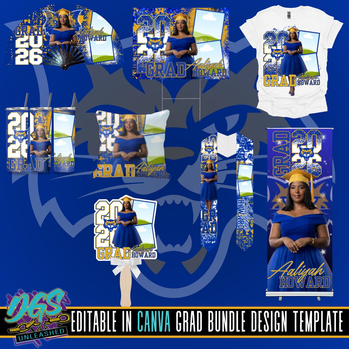 2026 Stacked Grad Template Bundle Editable Canva Template – Da Goodie ...