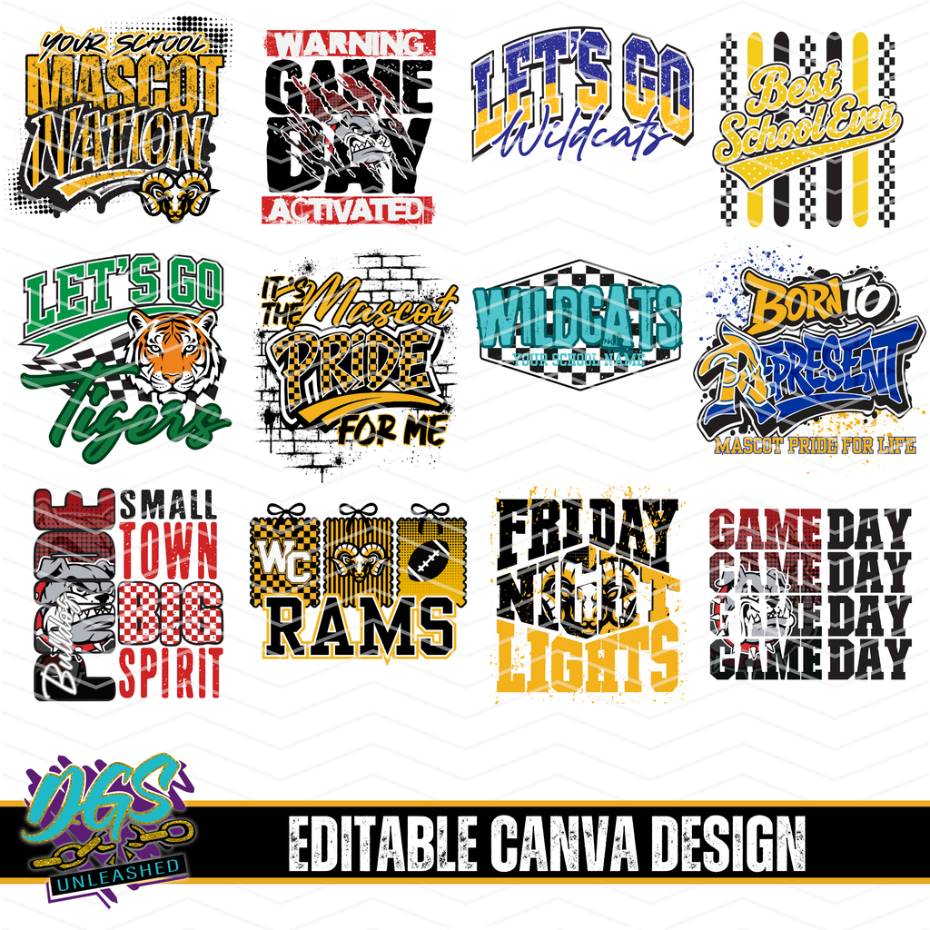 2026 GAME DAY Bundle Editable Canva Templates