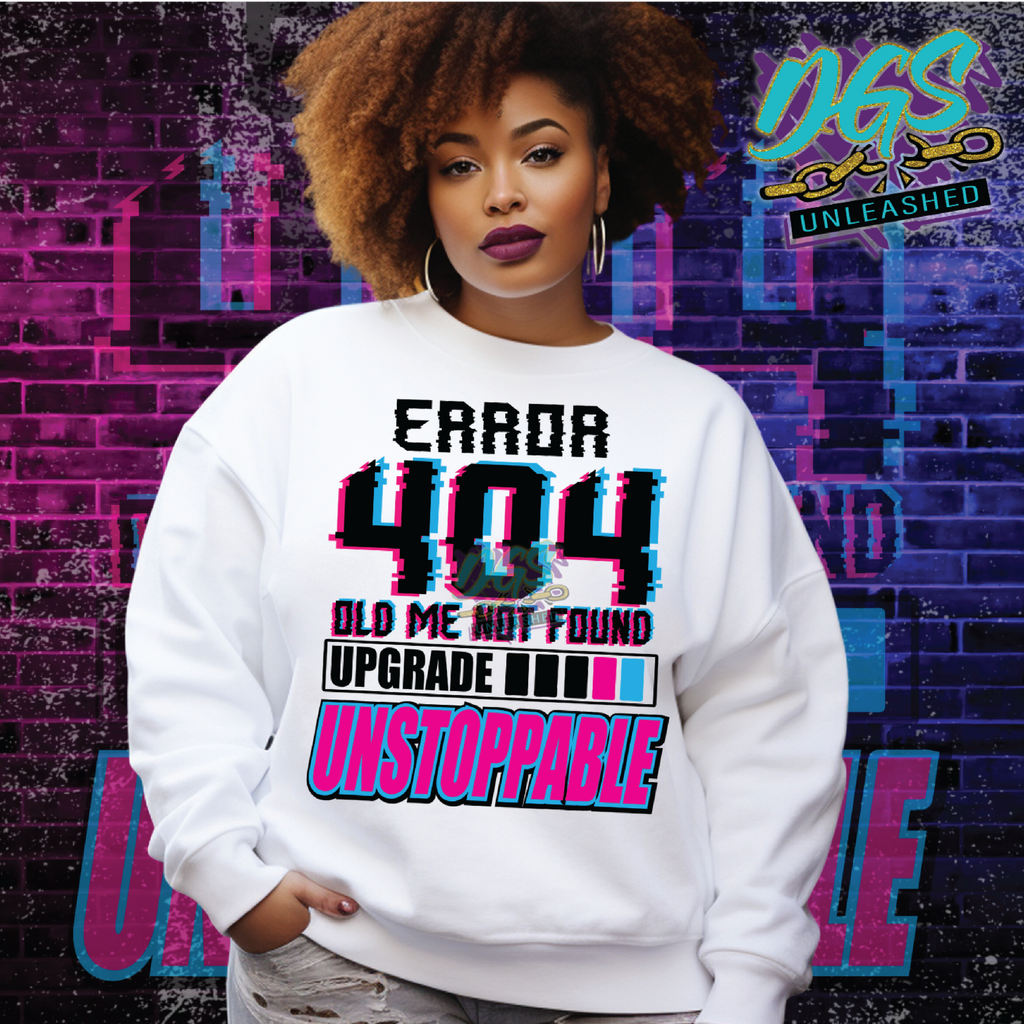 Error 404 Unstoppable PNG ONLY Instant Digital Download