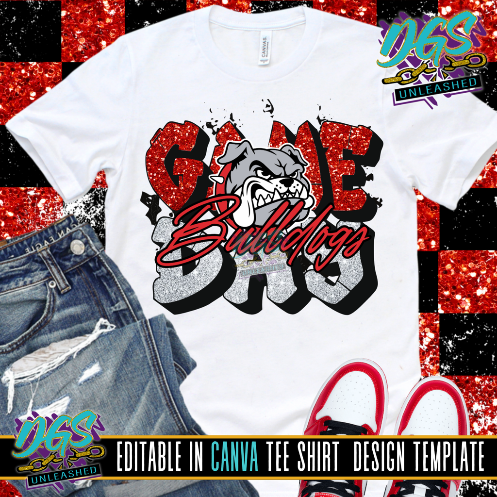 Game Day Frame Editable Canva Template