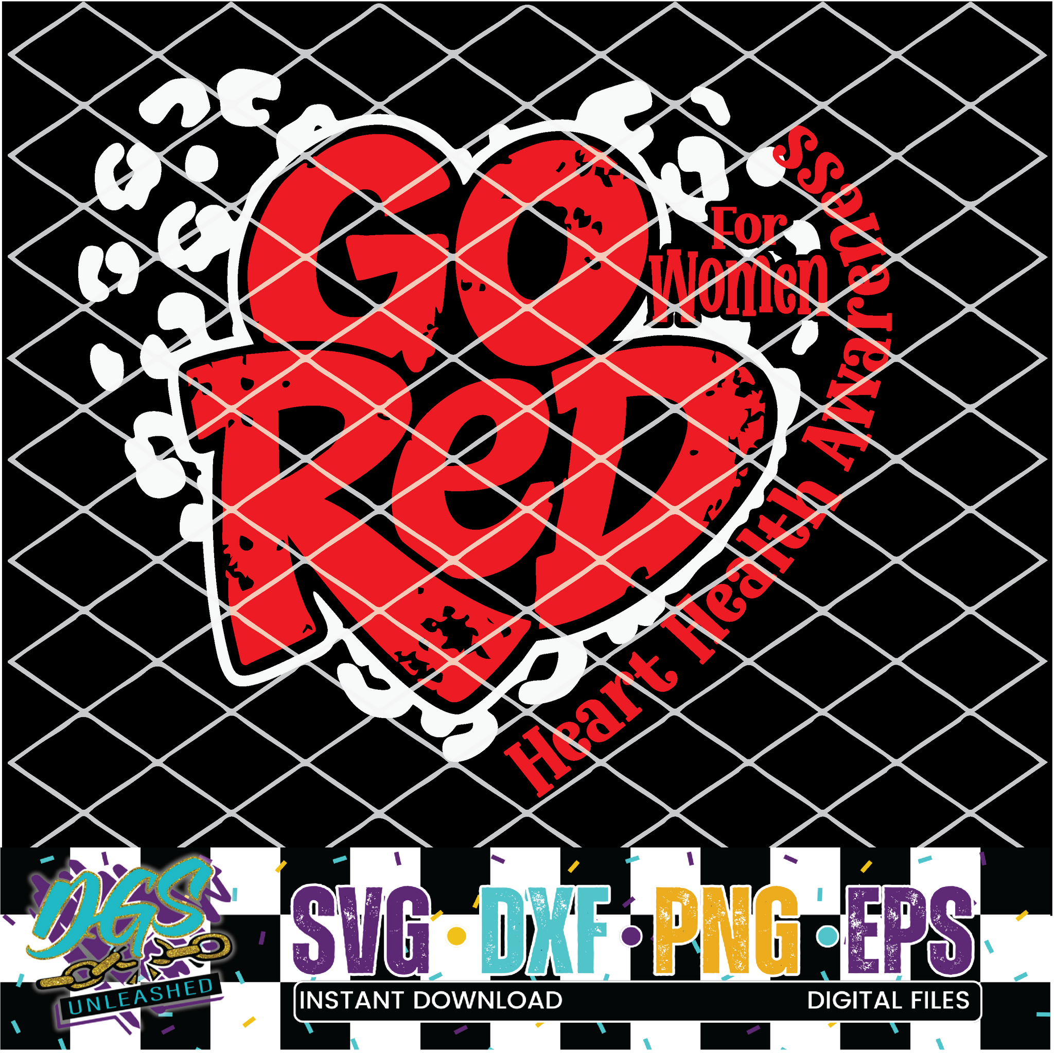 Go Red for Women SVG, DXF, PNG, and EPS Cricut-Silhouette Instant Digi ...
