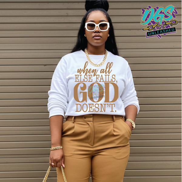 God Doesn't Fail SVG, DXF, PNG, and EPS Cricut-Silhouette Instant Digital Download