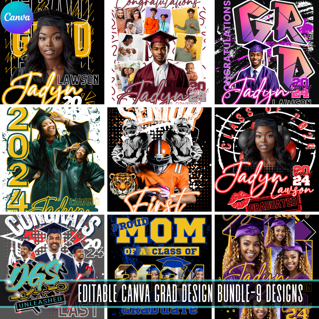 Graduation Bundle Editable Canva Template – Da Goodie Shop Unleashed