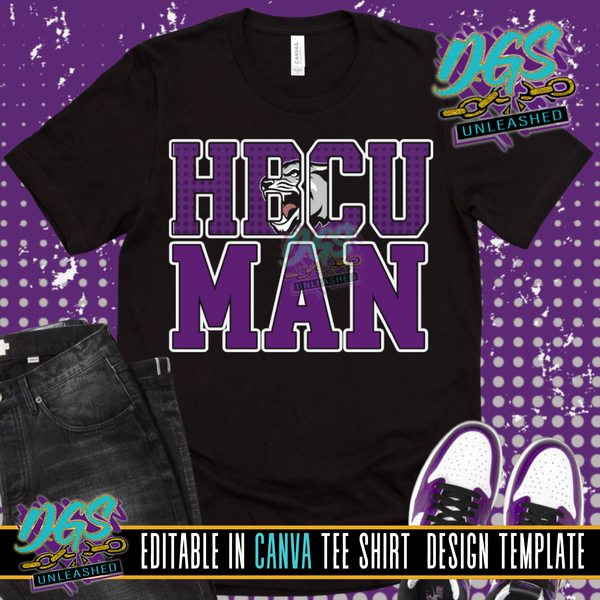 HBCU Man Canva Template Editable Canva Template