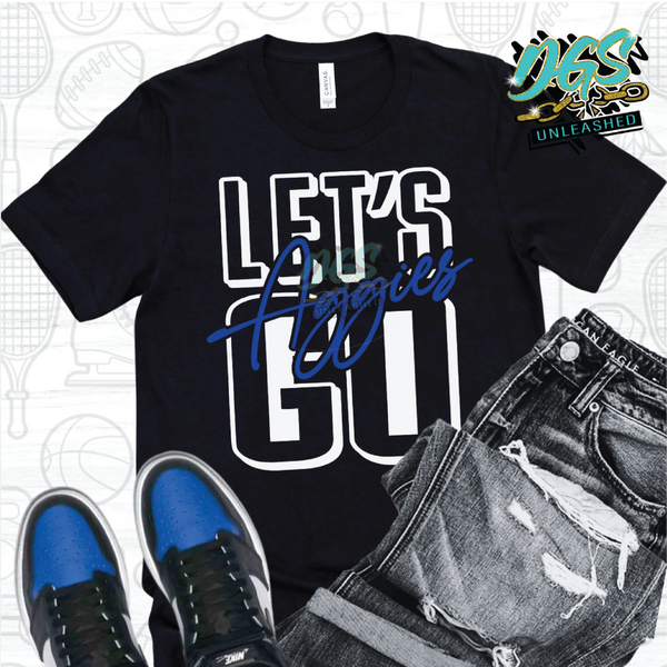 Let's Go Aggies SVG, DXF, PNG, and EPS Cricut-Silhouette Instant Digital Download