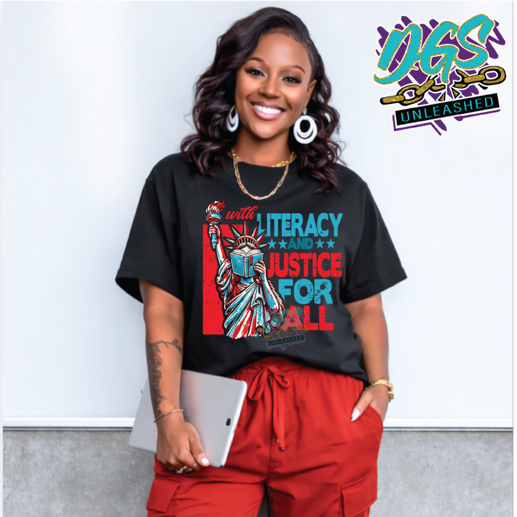 Literacy and Justice for All PNG Instant Digital Download