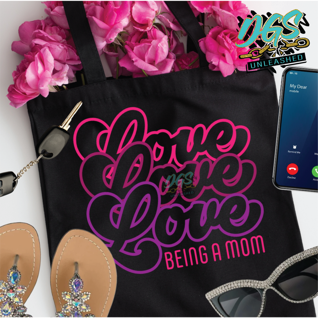 Love (3) Being a Mom SVG, DXF, PNG, and EPS Cricut-Silhouette Instant Digital Download