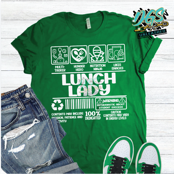 Lunch Lady Label SVG, DXF, PNG, and EPS Cricut-Silhouette Instant Digital Download