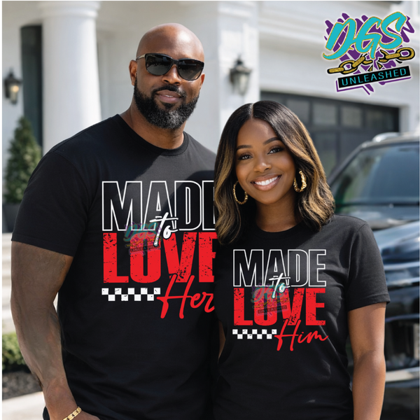 Made to Love Him-Her SVG, DXF, PNG, and EPS Cricut-Silhouette Instant Digital Download