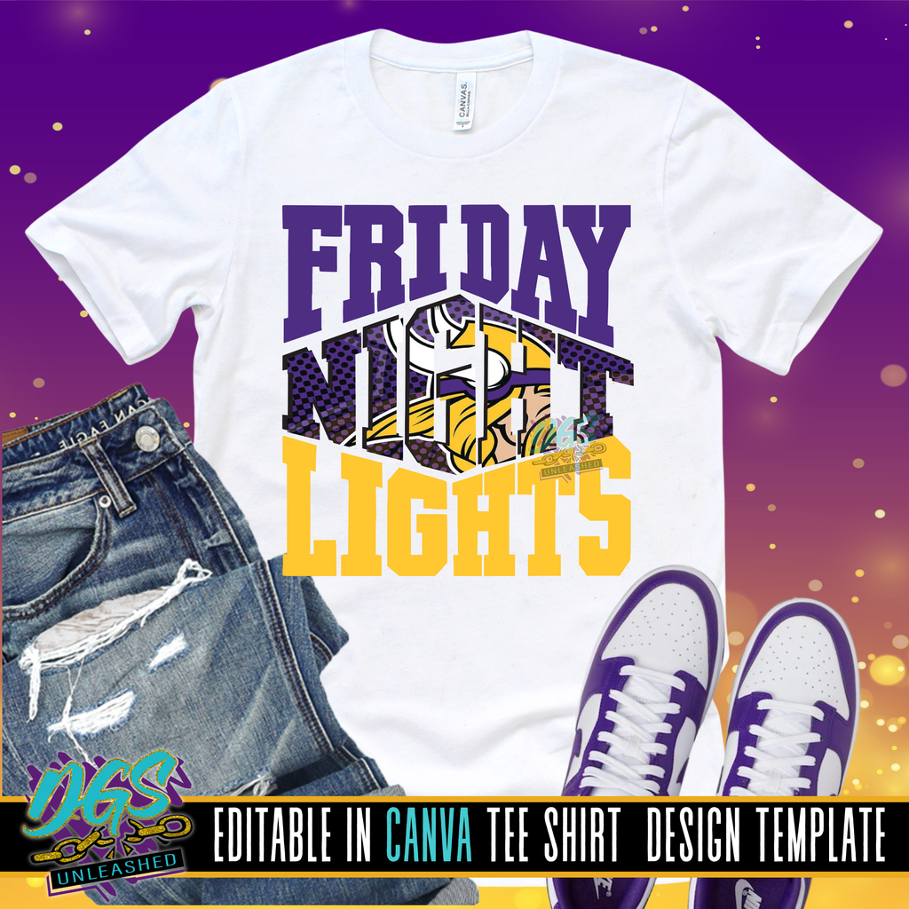 Friday Night Lights Editable Canva Templates