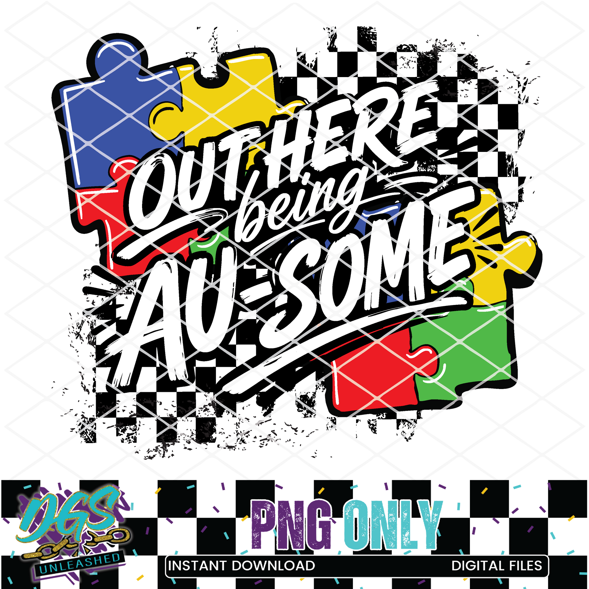 Out Here Being AUsome PNG ONLY Instant Digital Download – Da Goodie ...