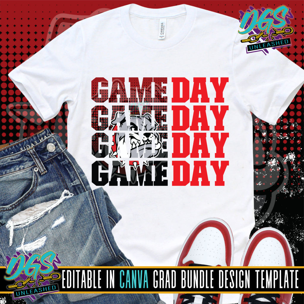 Game Day Repeat Editable Canva Template