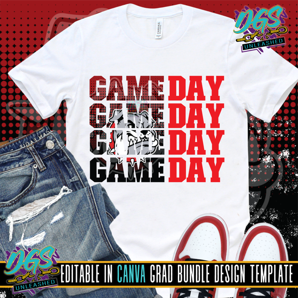 Game Day Repeat Editable Canva Template
