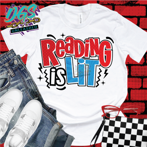 Reading is Lit SVG, DXF, EPS, PNG Instant Digital Download