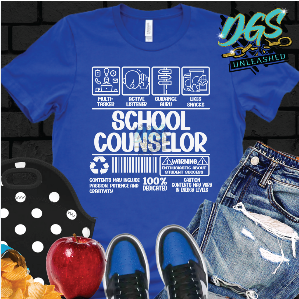 School Counselor Label SVG, DXF, PNG, and EPS Cricut-Silhouette Instant Digital Download