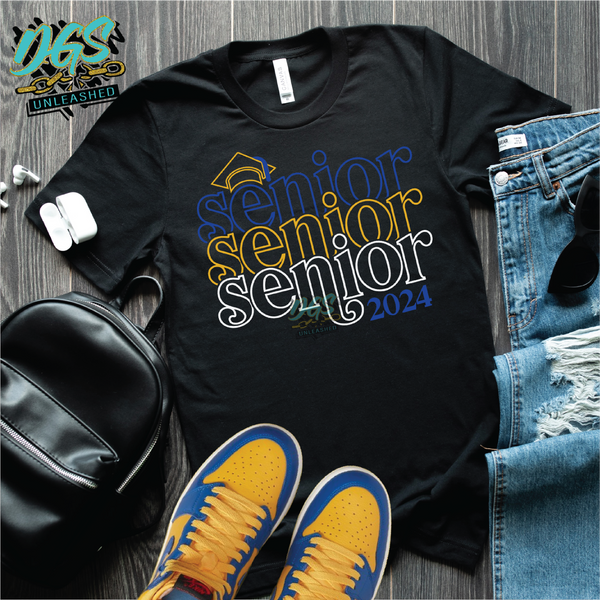 Senior 3peat 2024 SVG, DXF, PNG, and EPS Digital Files