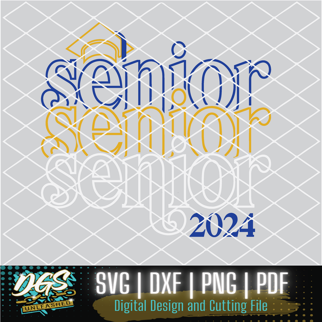 Senior 3peat 2024 SVG, DXF, PNG, and EPS Digital Files – Da Goodie