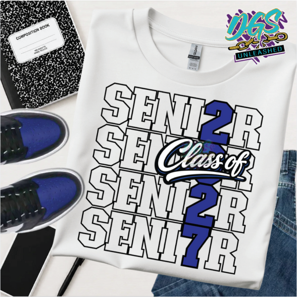Senior Class of 2027 Repeat SVG, DXF, EPS, PNG Instant Digital Download