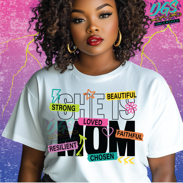 She is Mom SVG, DXF, PNG, and EPS Cricut-Silhouette Instant Digital Download