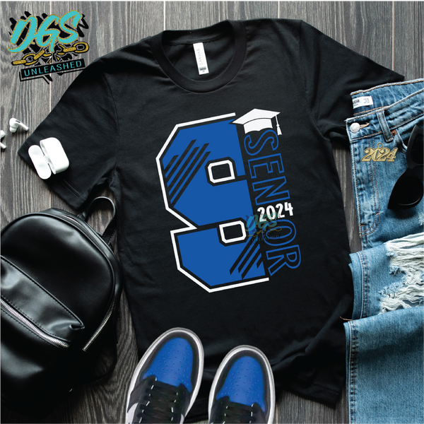 S is for Senior 2024 SVG, DXF, PNG, and EPS Digital Files