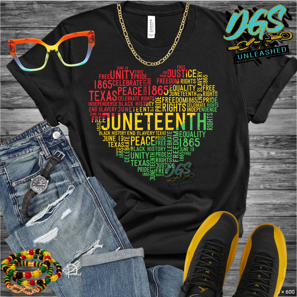 Juneteenth Heart (DTF TRANSFER ONLY!!)