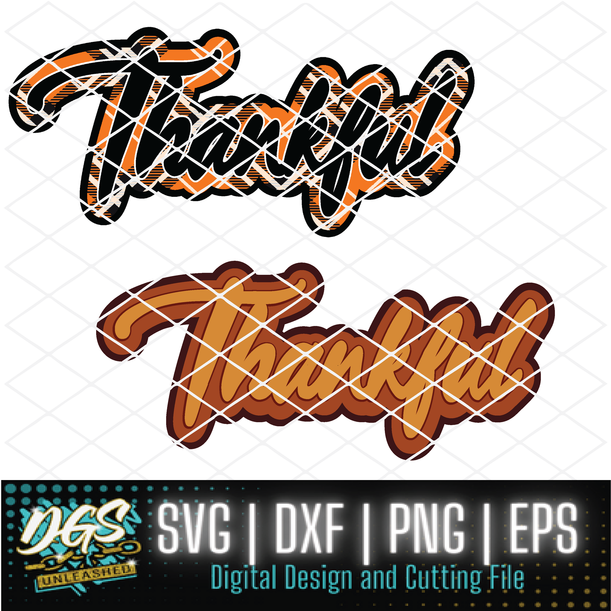 Thankful layered SVG, DXF, PNG, and EPS Cricut-Silhouette Instant Digi ...