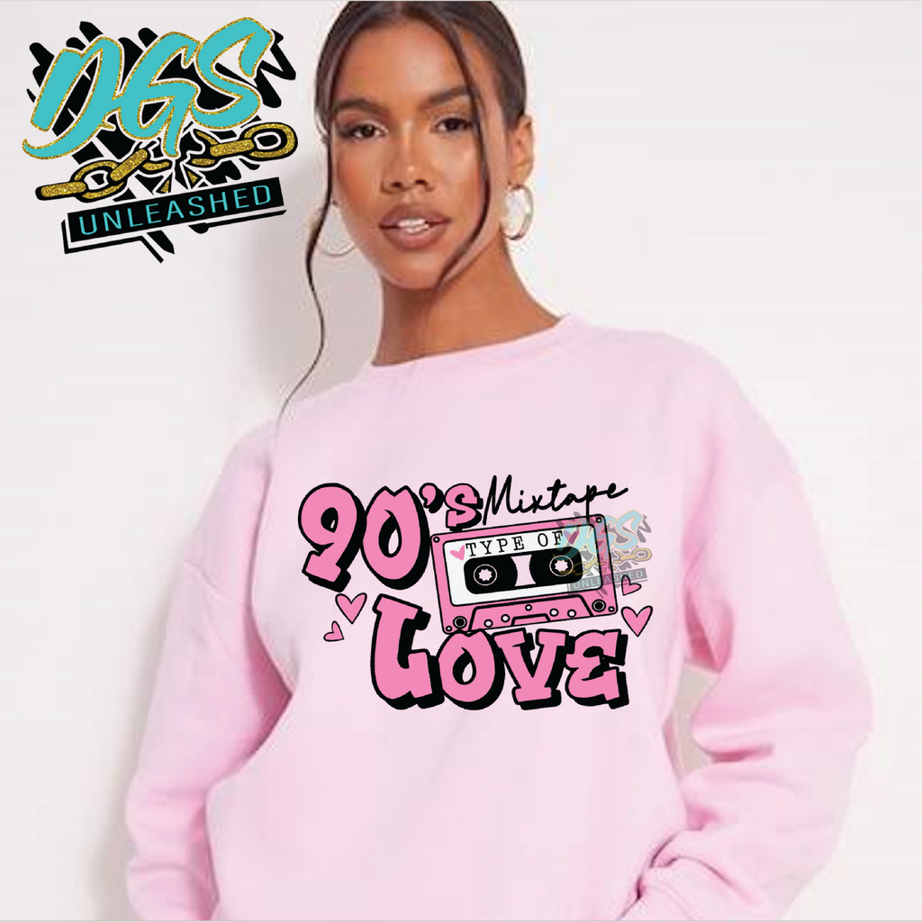 90's Mixtape Love SVG, DXF, PNG, and EPS Digital Files