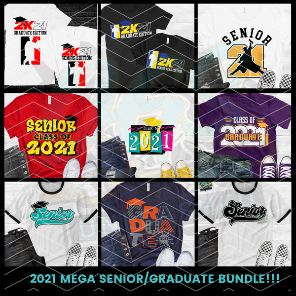 2021 Senior/Graduate Mega Bundle! SVG, DXF, PNG, and EPS Cricut-Silhouette Instant Digital Download