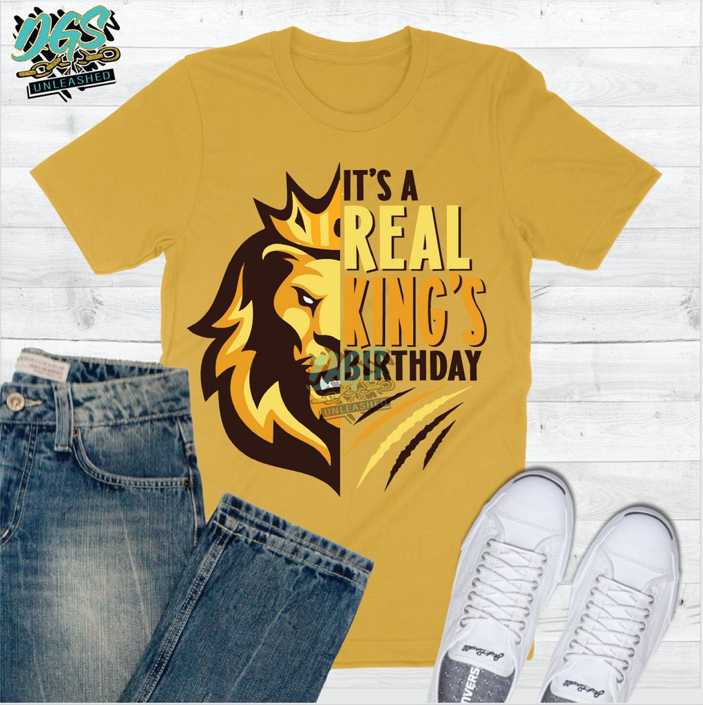 A Real King Birthday SVG, DXF, PNG, and EPS Digital Files