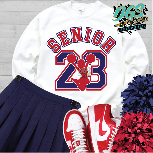 Air Senior 23 Cheerleader SVG, DXF, PNG, and EPS Digital Files