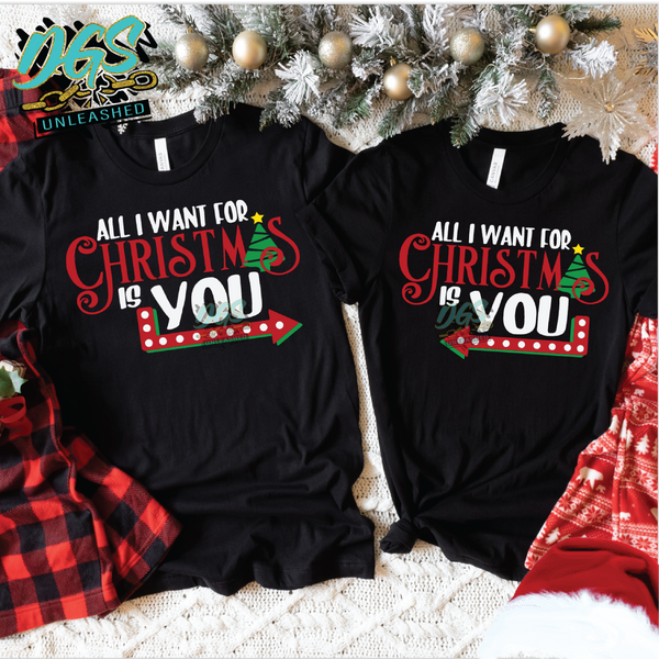 All I Want for Christmas-Couple SVG, DXF, PNG, and EPS Digital Files