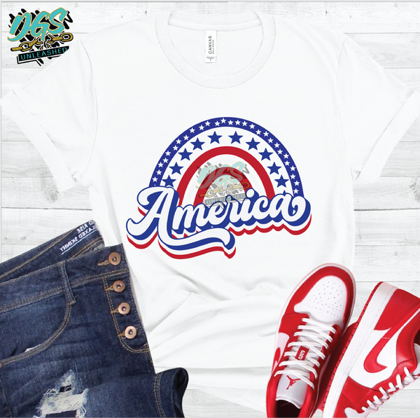 America Rainbow SVG, DXF, PNG, and EPS Cricut-Silhouette Instant Digital Download