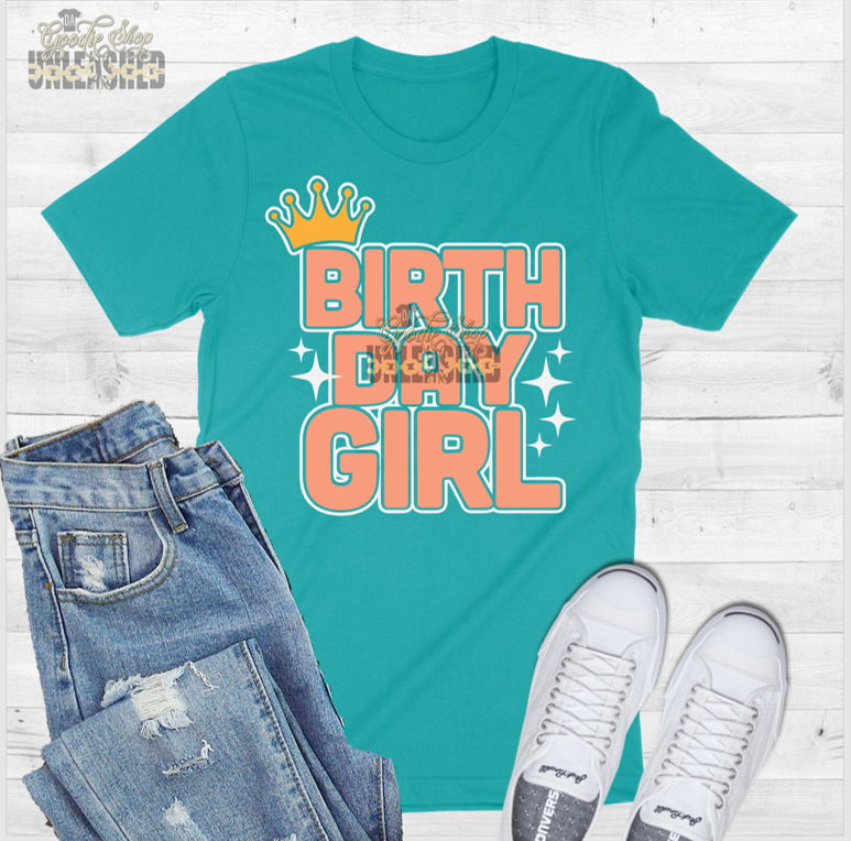 Birthday Girl Outline SVG, DXF, PNG, and EPS Digital Files